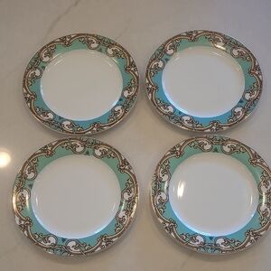 Set of 4 GRACE'S TEAWARE Marin Turquoise 9" Salad Plates